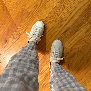 Sezane Cream Leather Sneakers